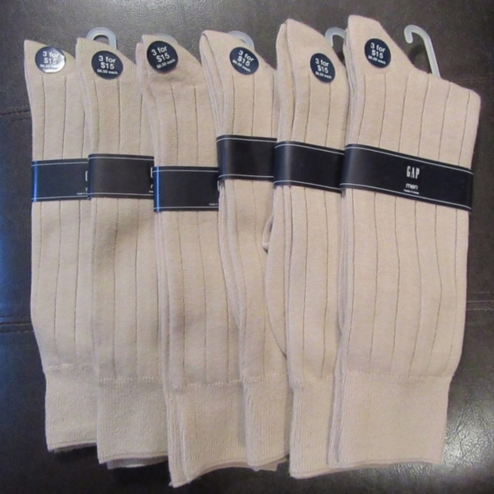 12 Pairs of GAP Mens over calf socks size 6-12 - Picture 2 of 6
